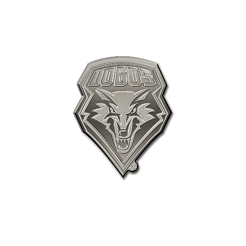 Rico Industries NCAA  New Mexico Lobos Standard Antique Nickel Auto Emblem for Car/Truck/SUV Image