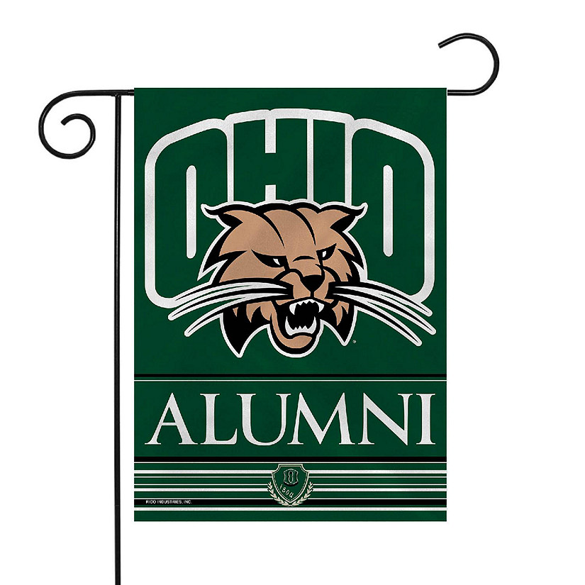 Rico Industries NCAA  Ohio Bobcats Alumni 13" x 18" Double Sided Garden Flag Image