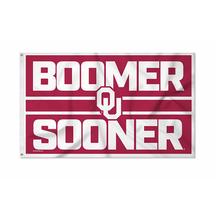 Rico Industries NCAA  Oklahoma Sooners Bold 3' x 5' Banner Flag Single Sided - Indoor or Outdoor - Home D&#233;cor Image