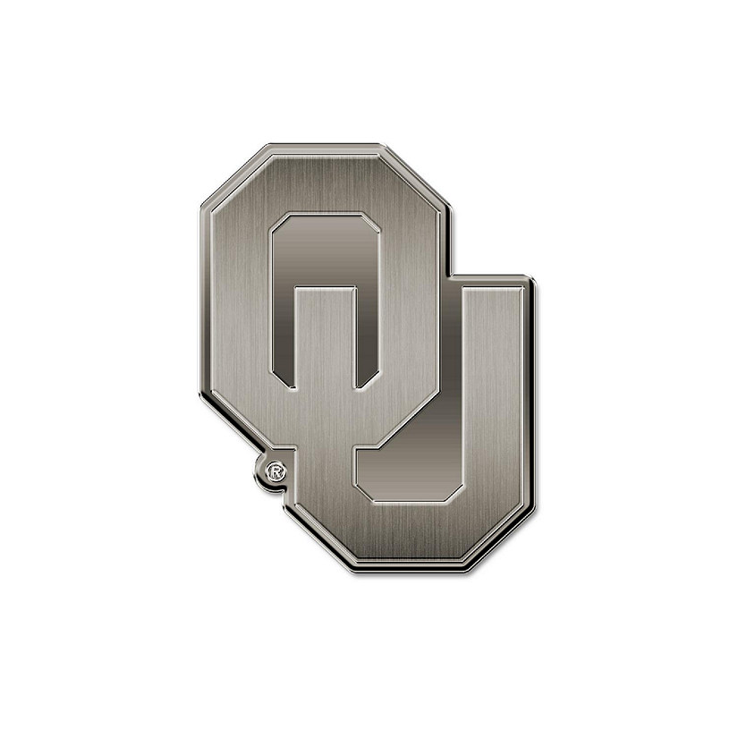 Rico Industries NCAA  Oklahoma Sooners OU Antique Nickel Auto Emblem for Car/Truck/SUV Image