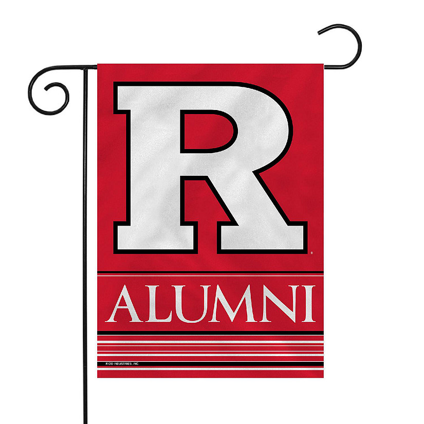 Rico Industries NCAA  Rutgers Scarlet Knights Alumni 13" x 18" Double Sided Garden Flag Image
