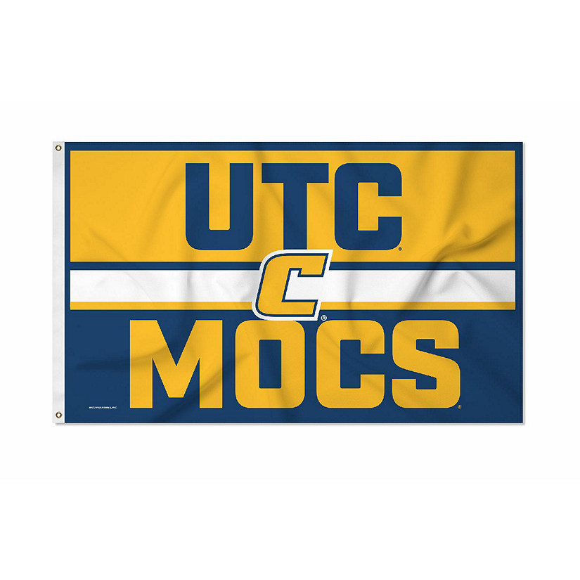 Rico Industries NCAA  Tennessee-Chattanooga Mocs Bold 3' x 5' Banner Flag Single Sided - Indoor or Outdoor - Home D&#233;cor Image