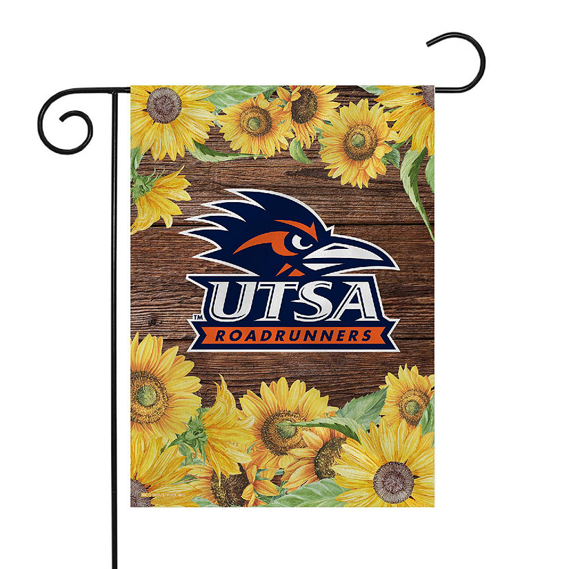 Rico Industries NCAA Texas-San Antonio Roadrunners - UTSA Sunflower Spring 13" x 18" Double Sided Garden Flag Image