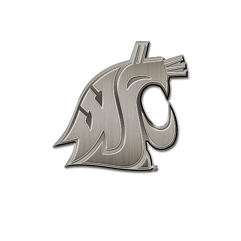 Rico Industries NCAA  Washington State Cougars - WSU Standard Antique Nickel Auto Emblem for Car/Truck/SUV Image