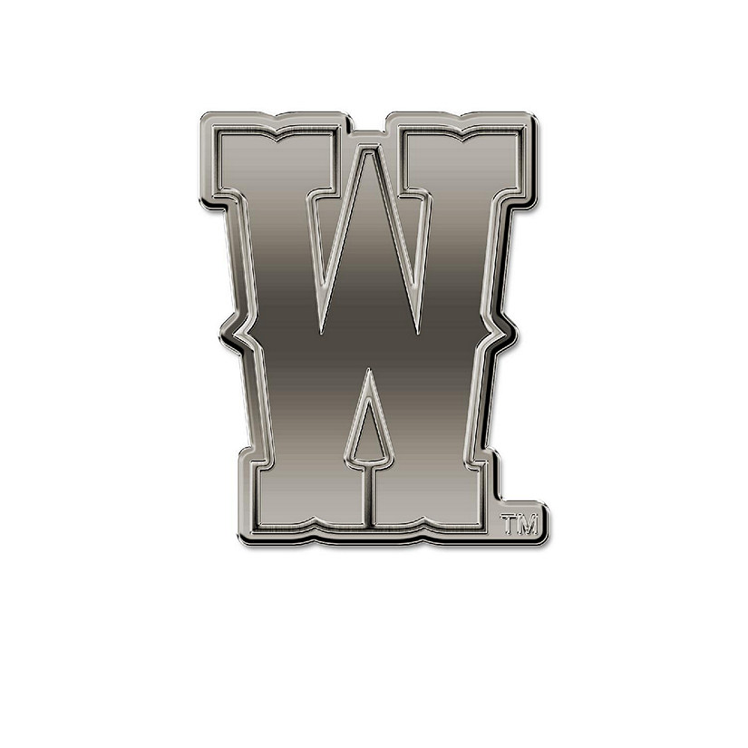 Rico Industries NCAA  Wyoming Cowboys W Antique Nickel Auto Emblem for Car/Truck/SUV Image