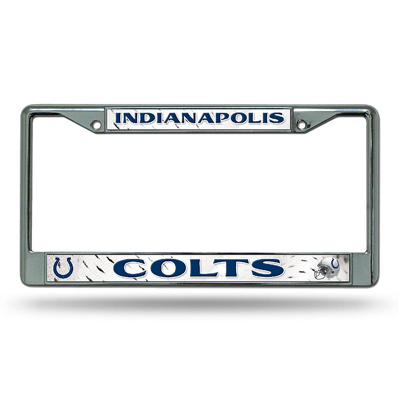 Rico Industries 1140702651 Indianapolis Colts Frame Chrome Printed Insert License Plate