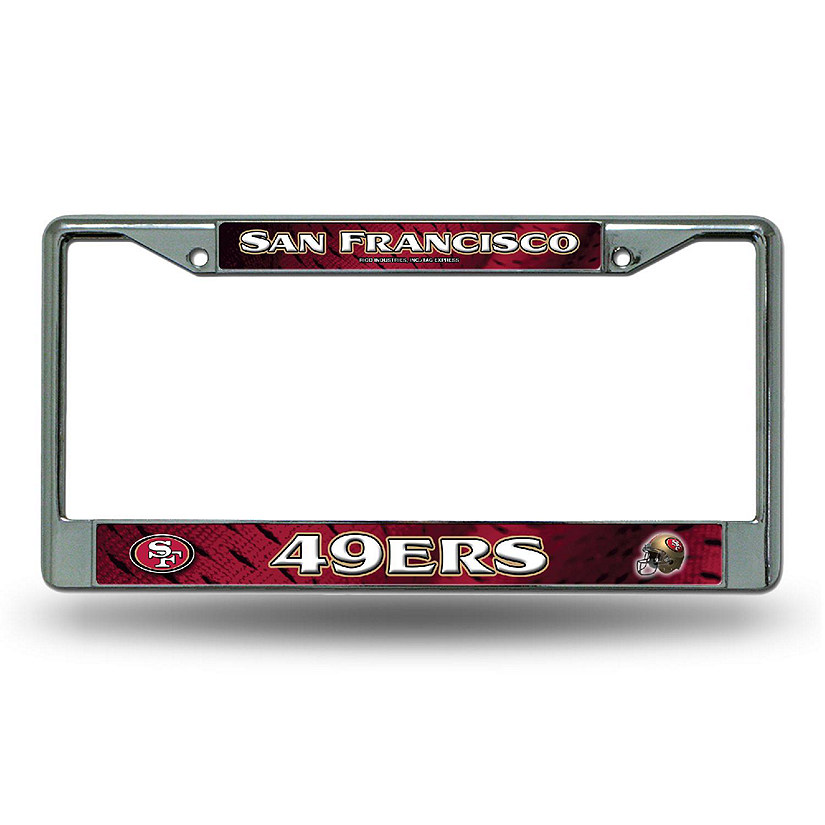 Rico Industries NFL Football Kansas City Chiefs 3 Time Super Bowl Champions  12 x 6 Chrome Frame With Decal Inserts - Car/Truck/SUV Automobile  Accessory