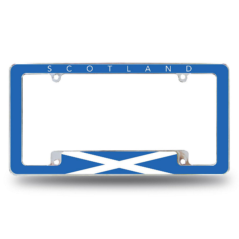 Rico Industries Scottish Flag All Over Automotive License Plate Frame for Car/Truck/SUV (12" x 6") Image