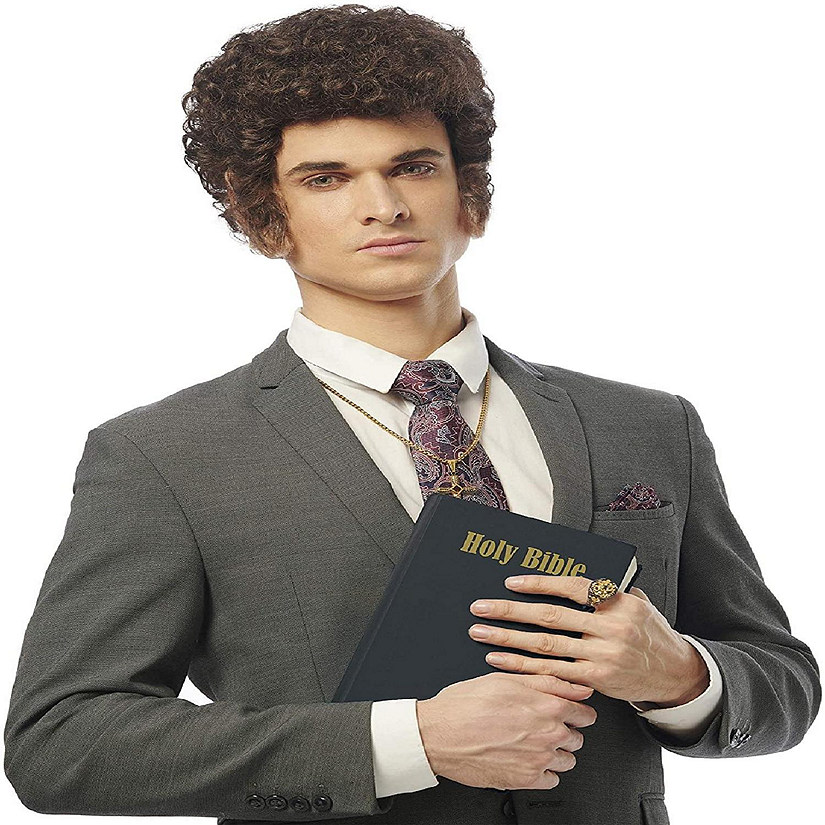Righteous Preacher Adult Costume Wig  Brown Image