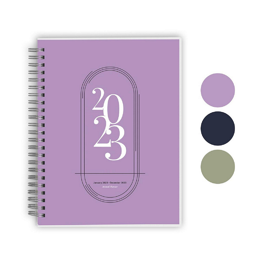 Rileys 2024 Weekly Planner - Annual Weekly & Monthly Agenda Planner, Jan - Dec 2024, Flexible Cover, Notes Pages, Twin-Wire Binding (8 x 6-Inches, Lilac) Image