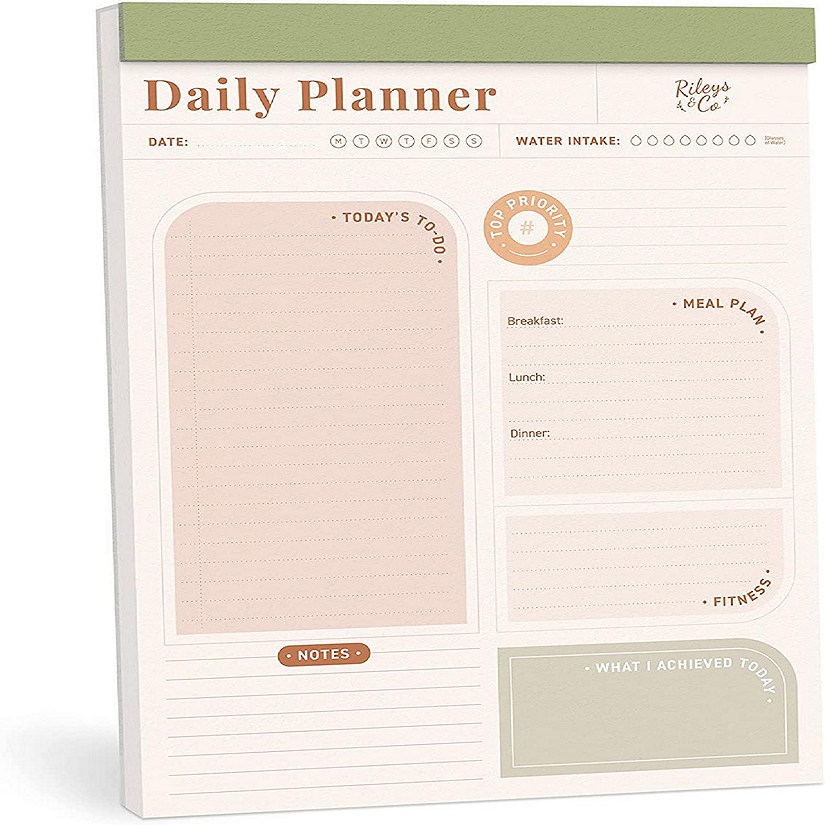 Rileys & Co. - 8.5 x 11", To Do List Planner Undated Planner, Daily 50 Tear-off Sheets | Oriental Trading
