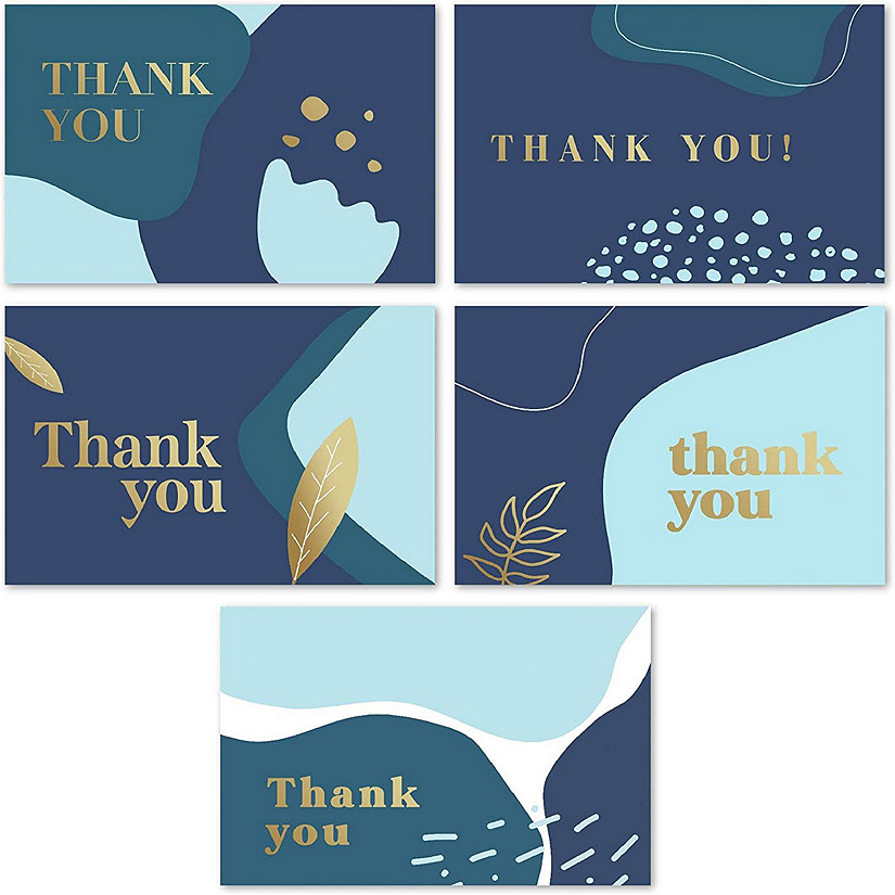Rileys & Co. (Navy Blue), 50-Count, Thank You Cards with Matching Envelopes Image