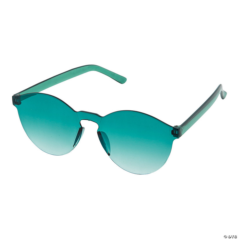 Rimless Green Glasses - 12 Pc. Image