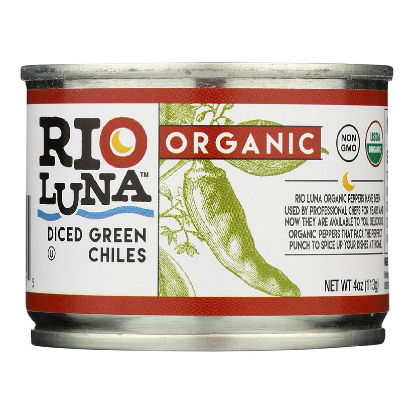 Rio Luna - Organic Green Chiles - Diced - Case of 12 - 4 oz. Image