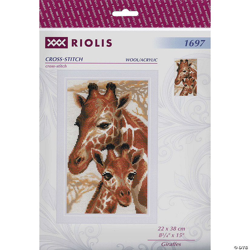 Riolis Cross Stitch Kit Giraffes Image