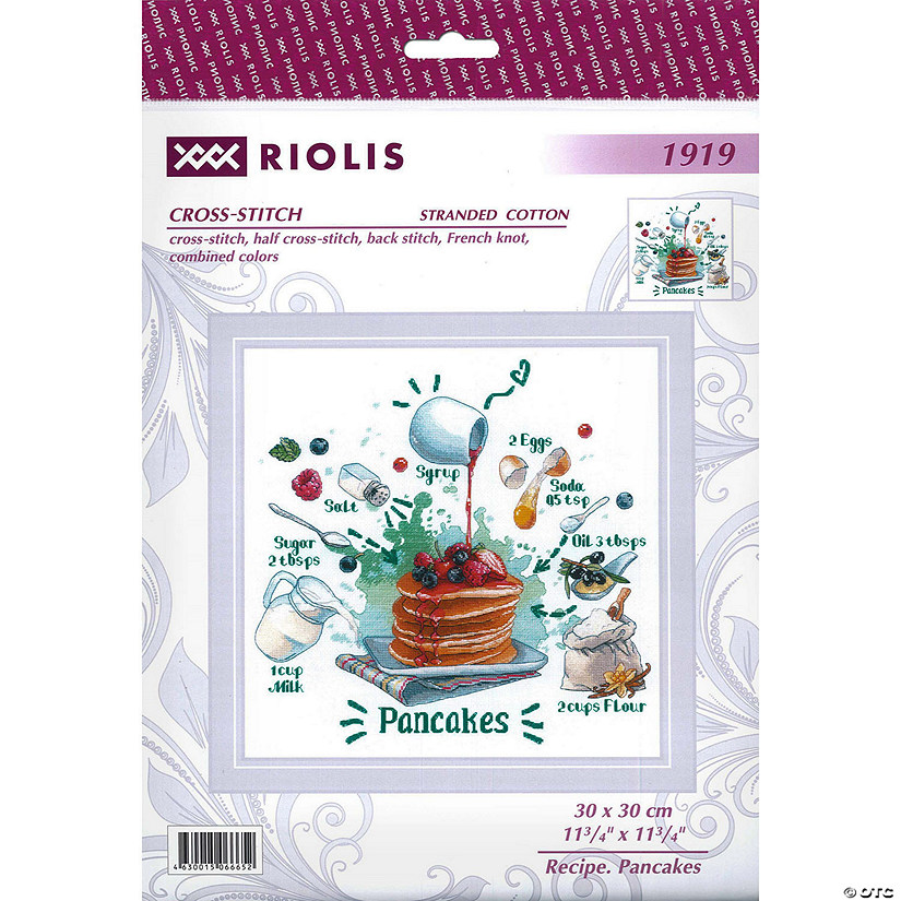 Riolis Cross Stitch Kit Recipe Pancakes Image