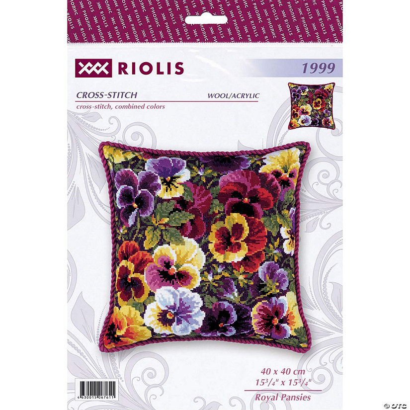 Riolis Cross Stitch Kit Royal Pansies Image