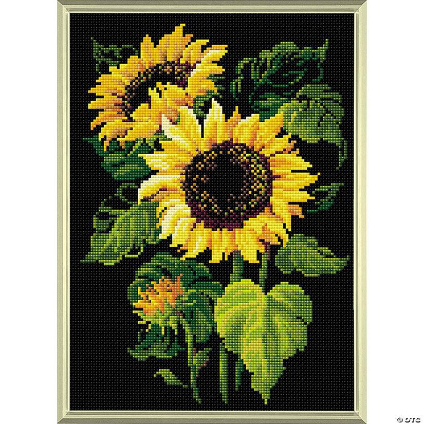 Riolis Diamond Mosaic Kit 10.75x15 Sunflowers Image