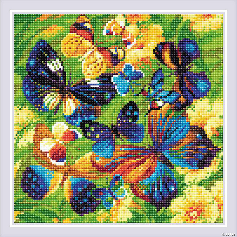 Riolis Diamond Mosaic Kit 11.75x11.75 Butterflies Image