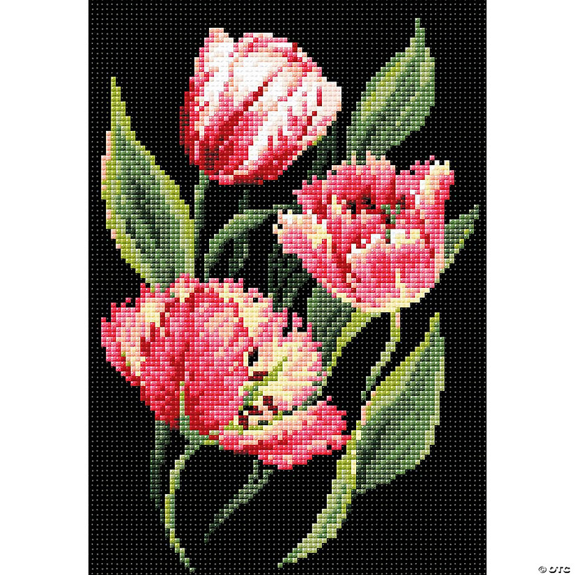 Riolis Diamond Mosaic Kit 8.25"x 11.75" Early Tulips Image