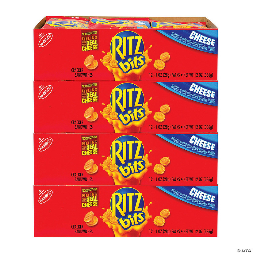 RITZ BITS Cheese Sandwich Crackers, 1 oz, 48 Count Oriental Trading