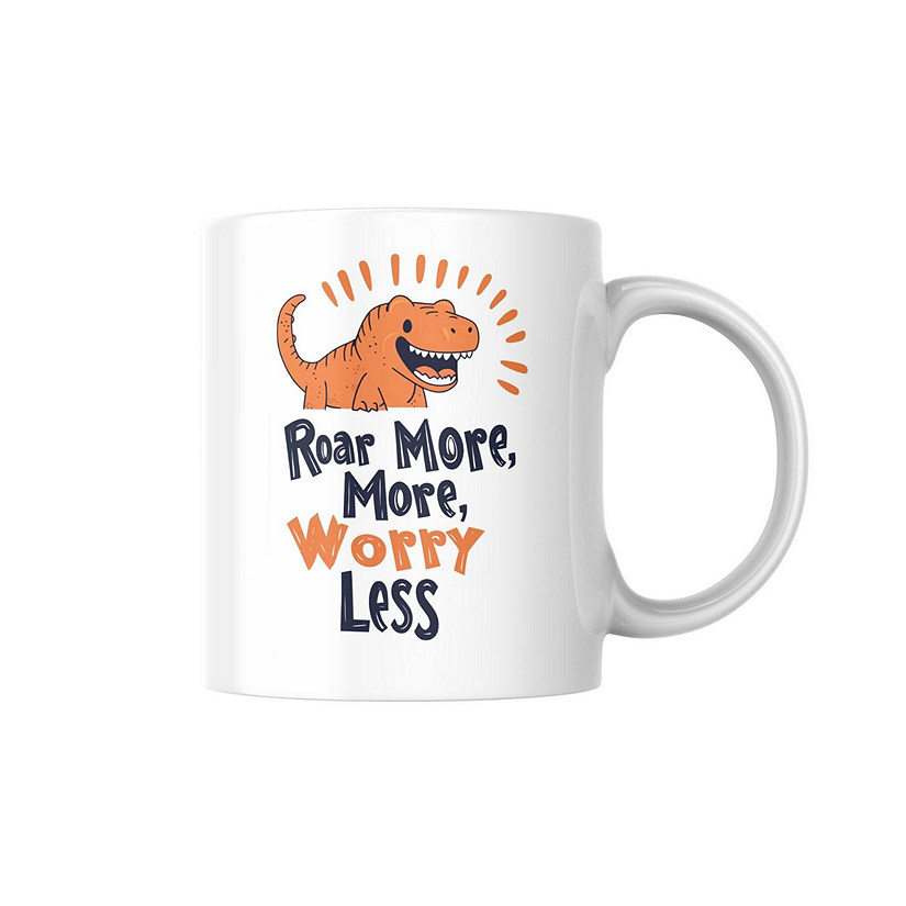 Roar More, Worry Less Mug by Dancing Littles Jungle Image