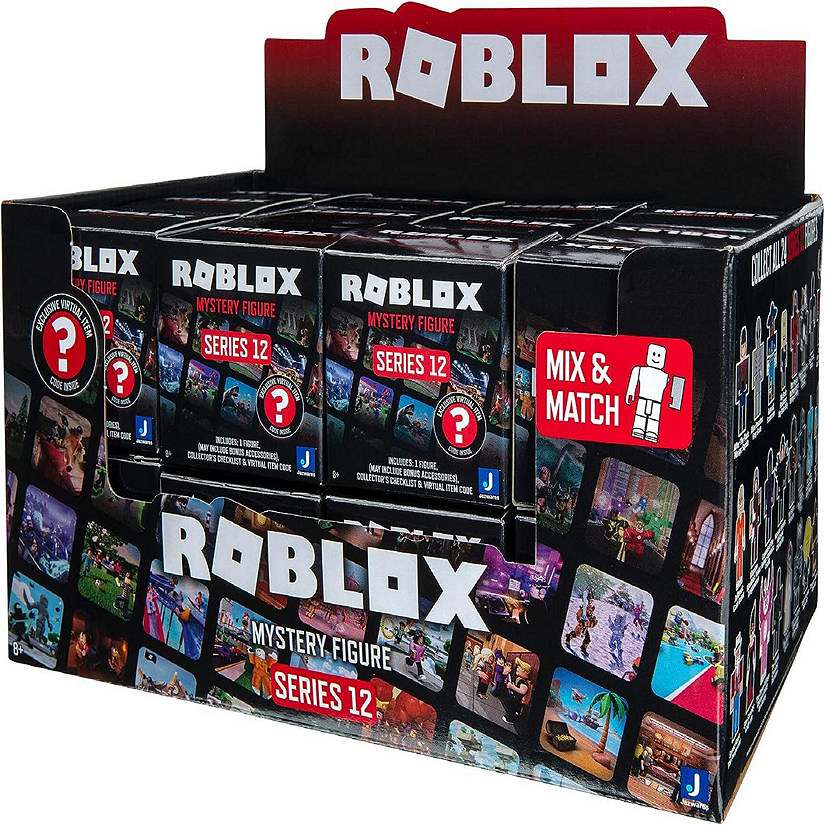 Roblox Action Figure Mystery Blind Box, 24-pk Assorted Figures - Series 12 - Surprise Minifigures & Accessories w/ Exclusive Virtual Item Code Image