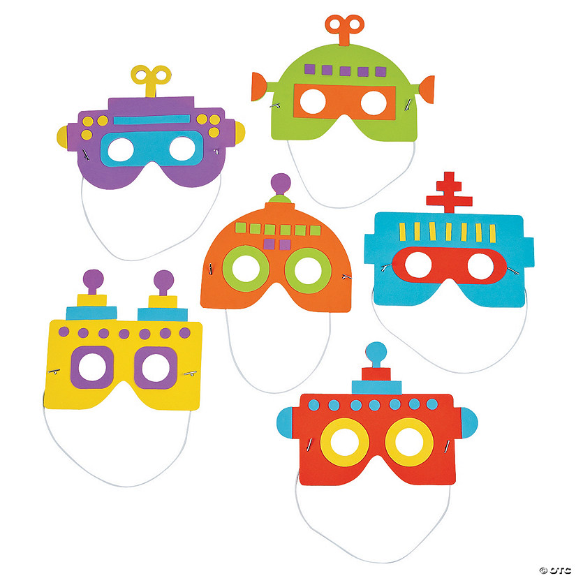 Robot Mask Craft Kit - Makes 12 Image
