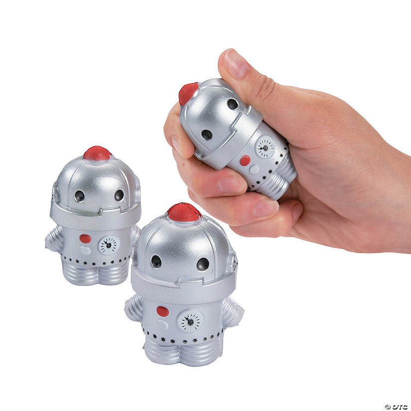 Robot Party Stress Toys - 12 Pc. Image