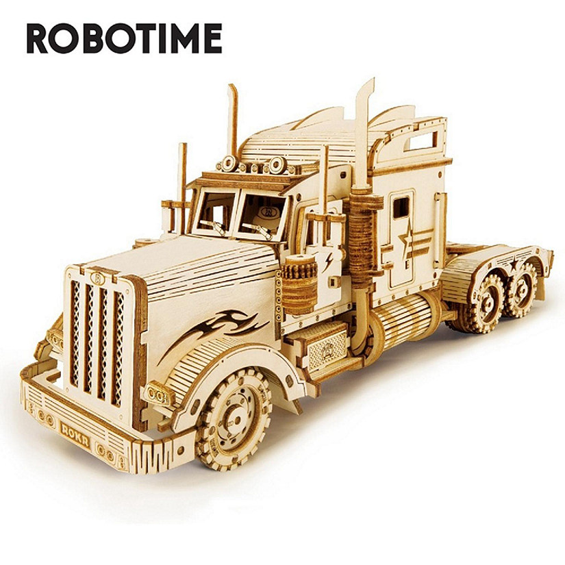 Robotime 3D Wooden Puzzle Game - Heavy track - Assembly Model Toy - Building Kit Toys for Children and Adults Image