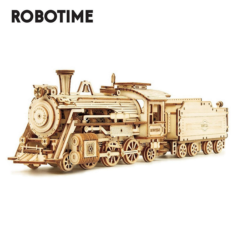 Robotime 3D Wooden Puzzle Game - Prime Steam Express - Assembly Model Toy - Building Kit Toys for Children and Adults Image