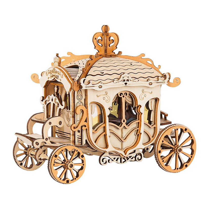 Robotime DIY 3D Transportation Wooden Model - Carriage Building Kits - Toy Gift for Children Adult Image