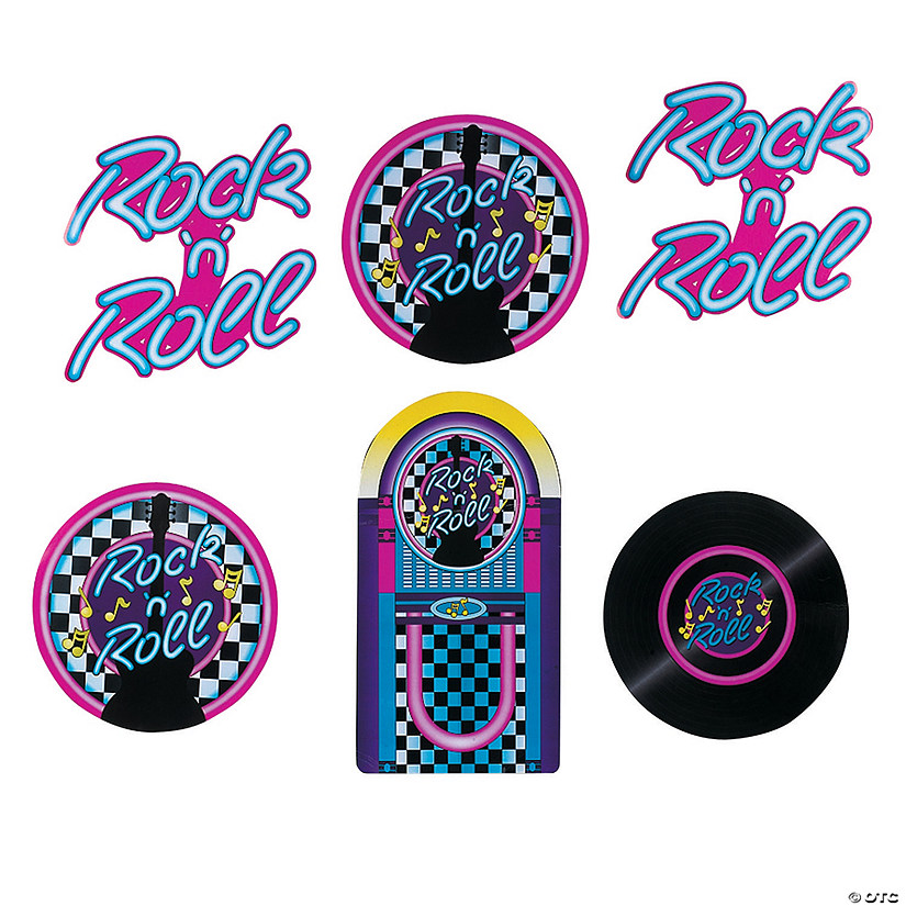Rock &#8217;N&#8217; Roll Cutouts - 6 Pc. Image