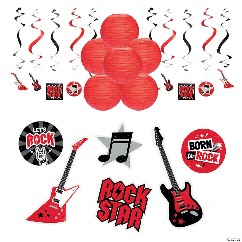 Rock Star Party Decorating Kit - 24 Pc. Image
