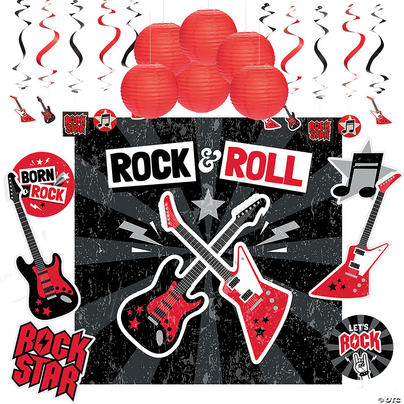 Rock Star Party Premium Decorating Kit - 25 Pc. Image