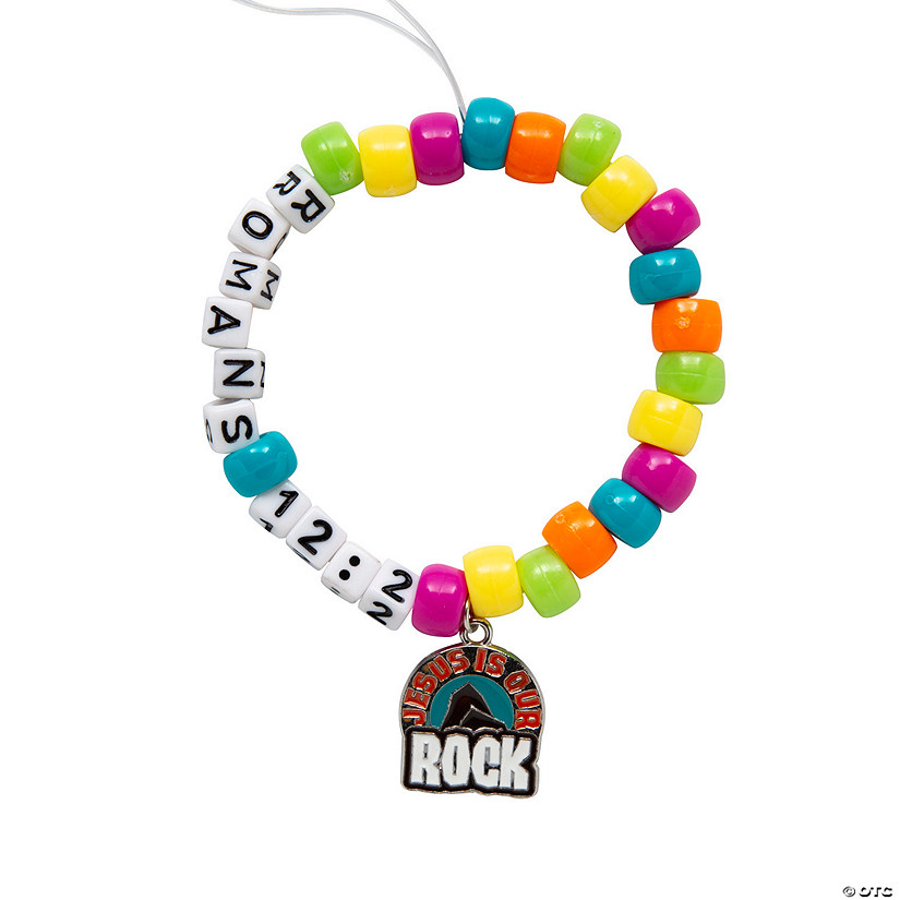 Rocky Beach VBS Pony Bead Bracelet Craft Kit - Makes 12 Image