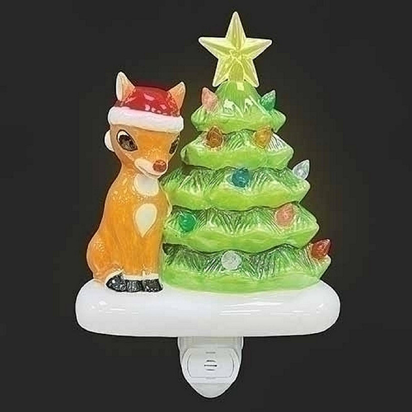 Roman Rudolph with Vintage Tree Night Light 6.5 Inch Multicolor Image