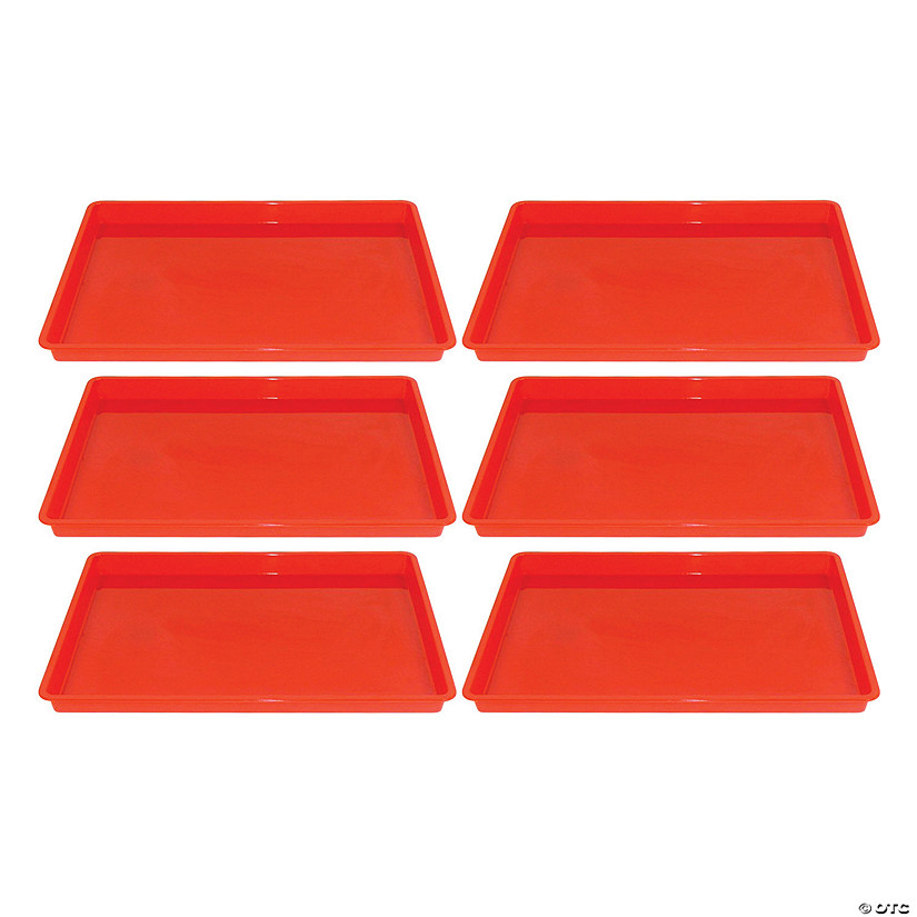 Romanoff Creativitray Finger Paint Tray, Red, Pack of 6 Image