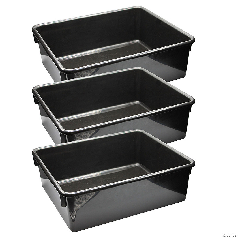 Romanoff Double Stowaway Tray Only, Black, Pack of 3 Image