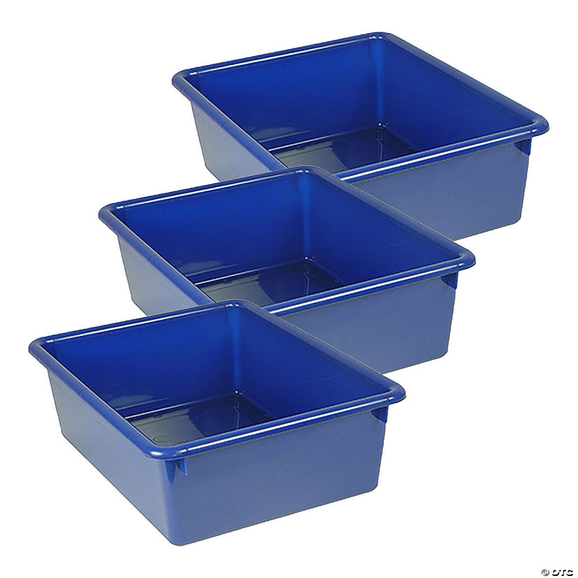 Romanoff Double Stowaway Tray Only, Blue, Pack of 3 Image