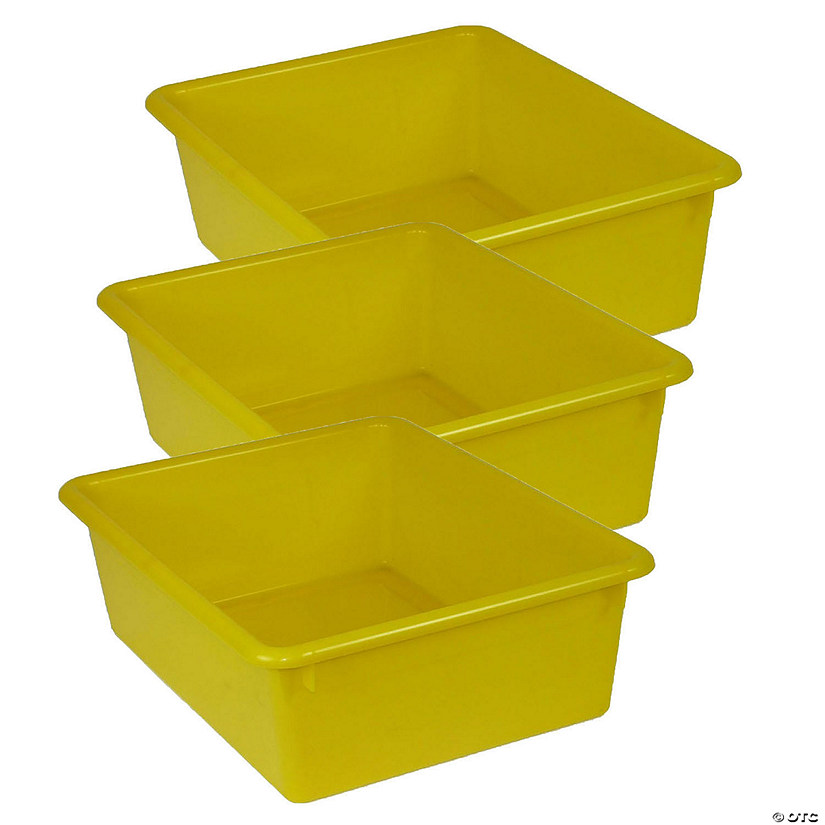 Romanoff Double Stowaway Tray Only, Yellow, Pack of 3 Image