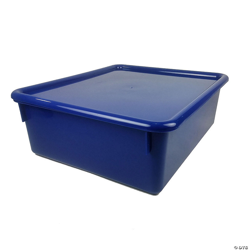 Romanoff Double Stowaway Tray with Lid, Blue Image