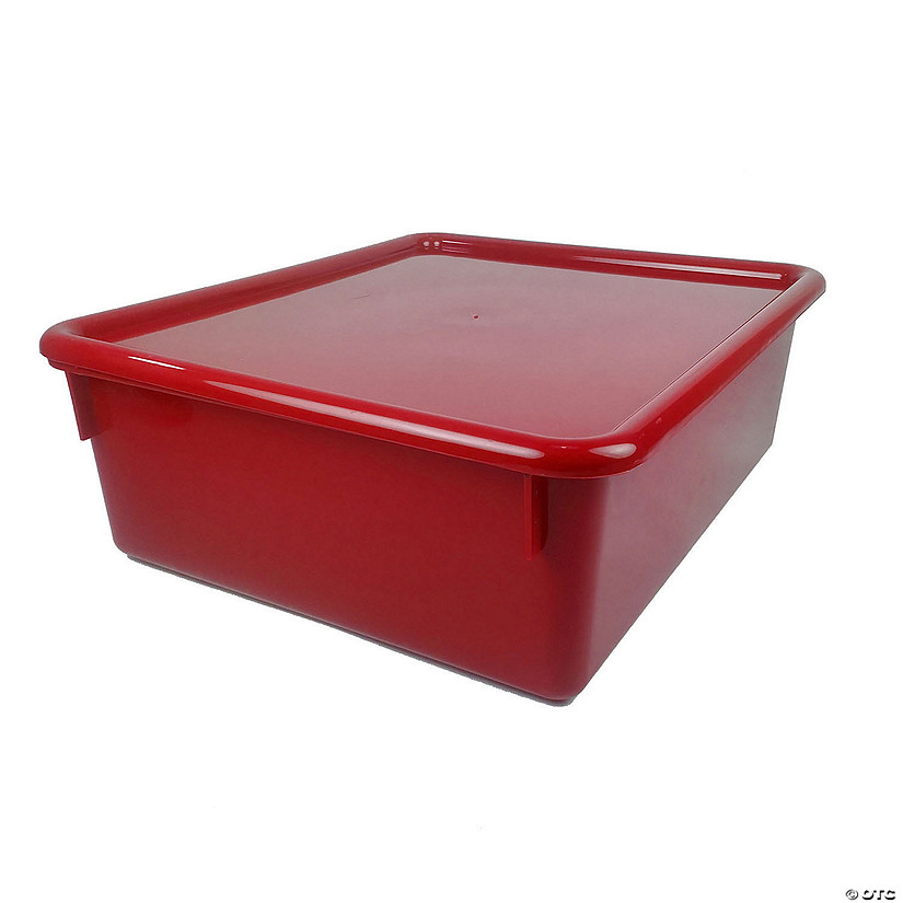 Romanoff Double Stowaway Tray with Lid, Red Image