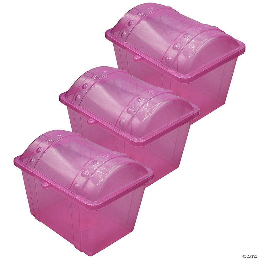 Romanoff Jr. Treasure Chest, Pink Sparkle, Pack of 3 Image