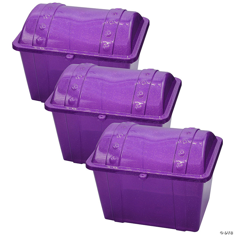 Romanoff Jr. Treasure Chest, Purple Sparkle, Pack of 3 Image