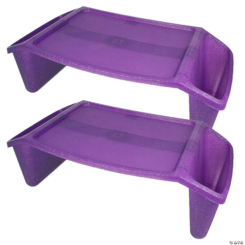 Romanoff Lap Tray , Purple Sparkle, Pack of 2 Image
