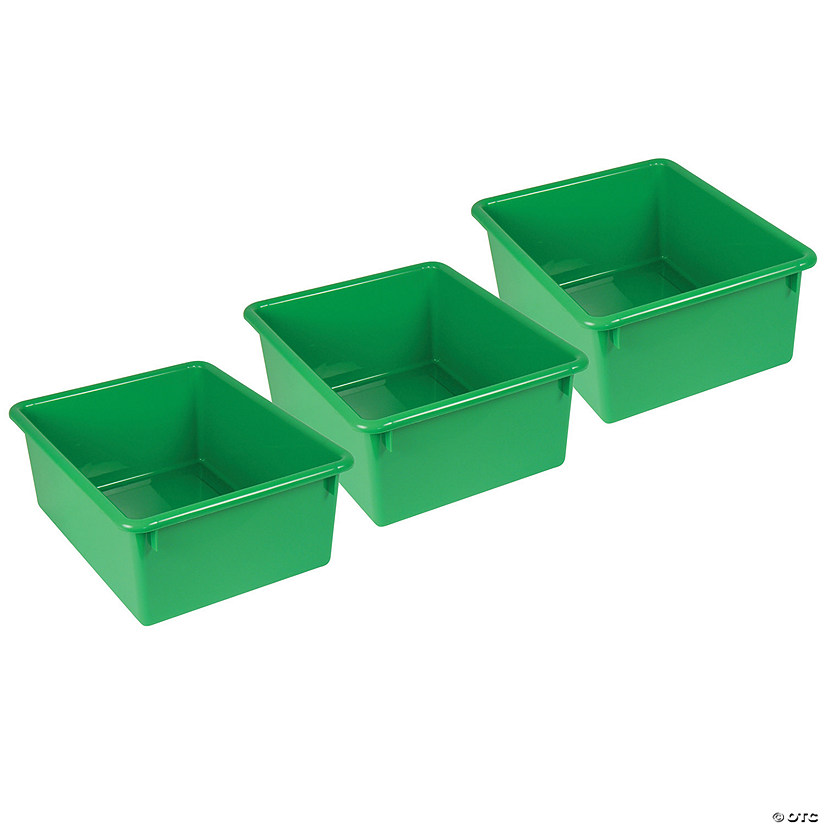 Romanoff Stowaway 5" Letter Box no Lid, Green, Pack of 3 Image