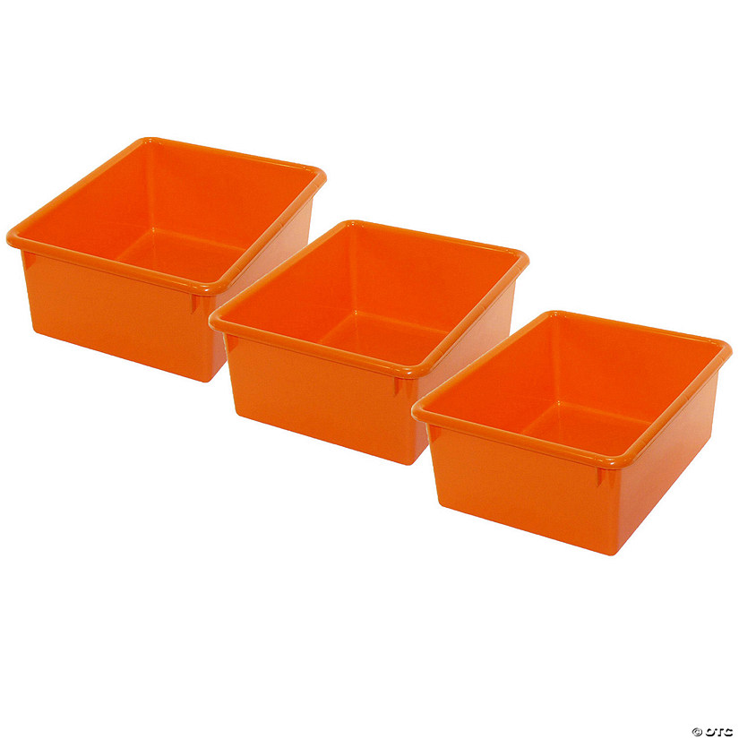 Romanoff Stowaway 5" Letter Box no Lid, Orange, Pack of 3 Image