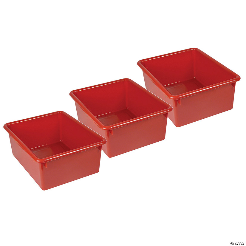 Romanoff Stowaway 5" Letter Box no Lid, Red, Pack of 3 Image