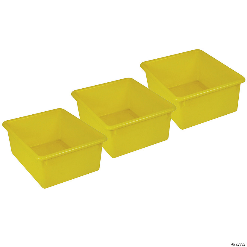 Romanoff Stowaway 5" Letter Box no Lid, Yellow, Pack of 3 Image